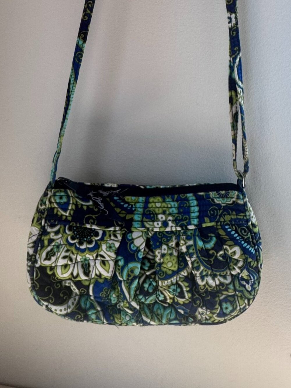 Vera Bradley Frannie Baguette Crossbody – Blue Green Paisley Y2K 🔥 - Picture 6 of 14